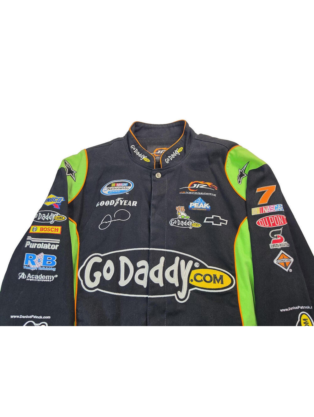 JH Design Nascar Danica Patrick Go Daddy Racing Jacket Mens Large L RARE - Picture 3 of 7